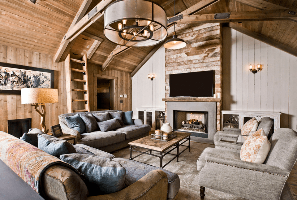 rustic cosy living room