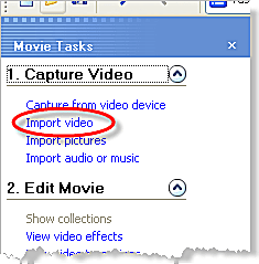 import photo to movie maker scews