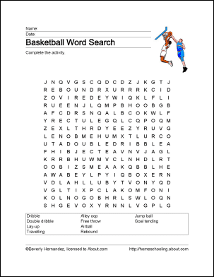 basketball wordsearch vocabulary crossword and more