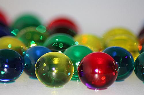 Polymer balls may be translucent or opaque.