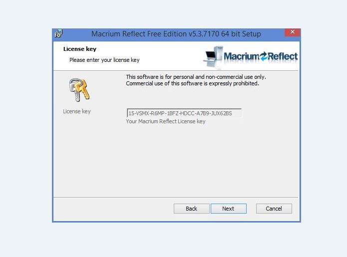 Installing Macrium Reflect License Key