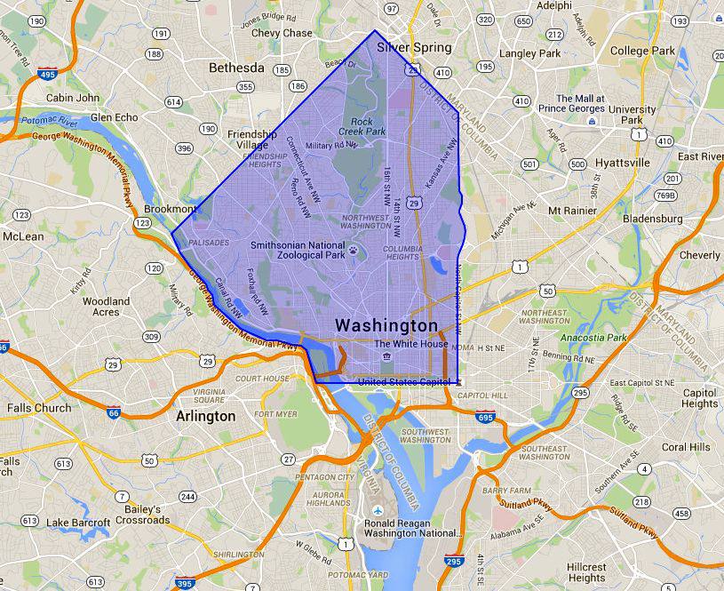35 Washington Dc Neighborhood Map - Maps Database Source