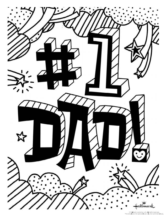 169 Free, Printable Father'S Day Coloring Pages