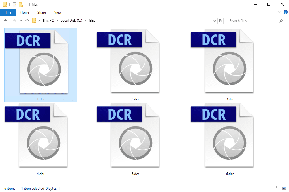 Dcr File
