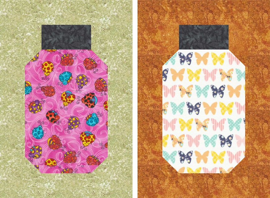 Bug Jar Quilt Block Patterns to Mix and Match