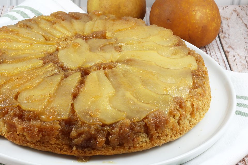 Skillet Pear Upside-Down Cake Recipe