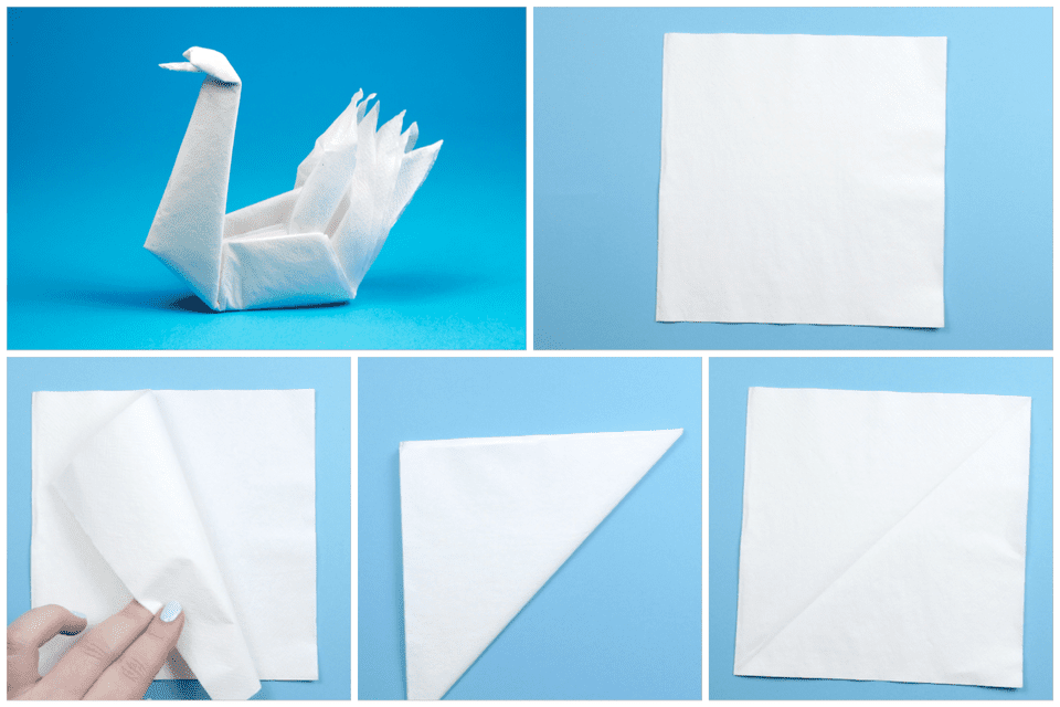 How to Make an Origami Napkin Swan