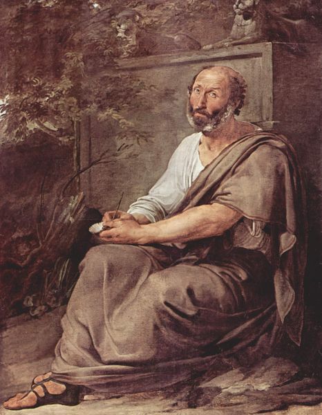 Aristotle painted by Francesco Hayez in 1811.