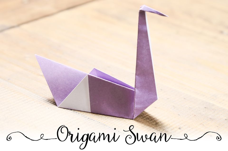 origami step by step swan