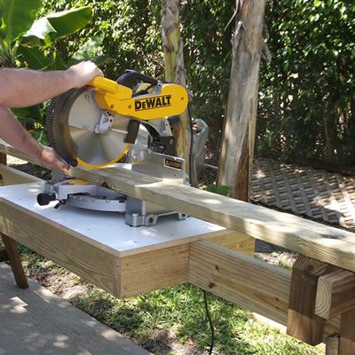 Portable Miter Saw Stand - Free Woodworking Plans