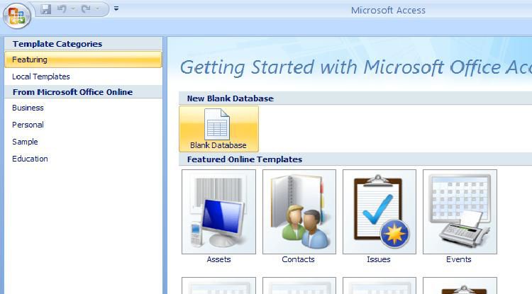 How to Create a Database from Scratch in Access 2007