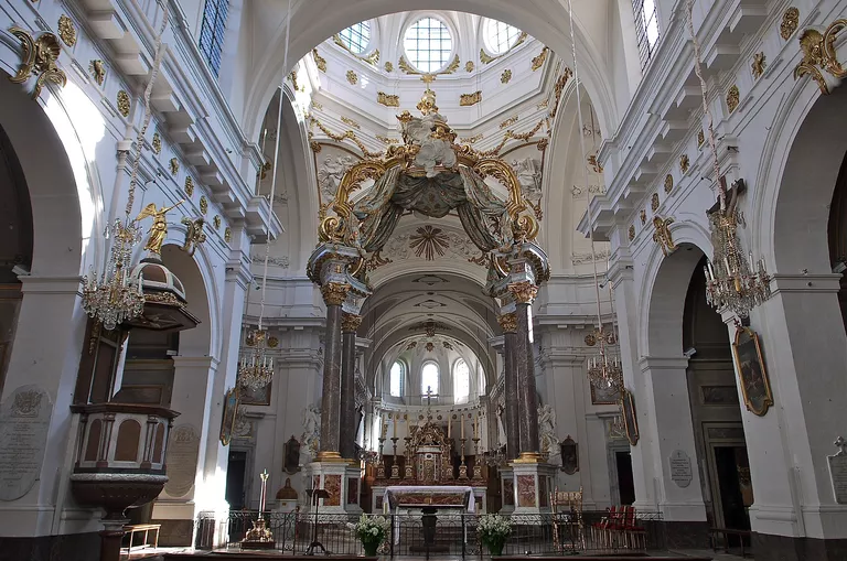 Baroque interior of Saint-Bruno Des Chartreux Church In Lyon, France