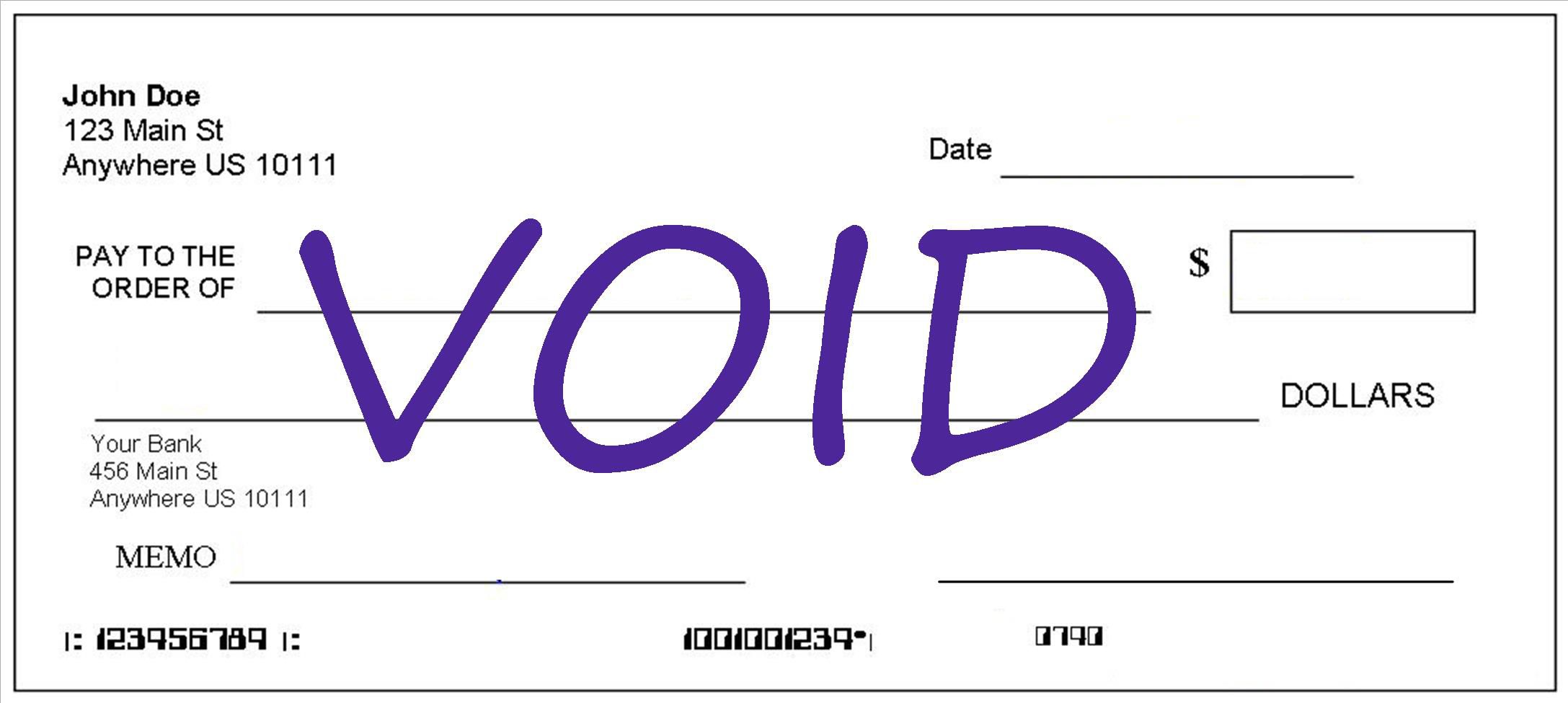 Using A Voided Check How To Do It