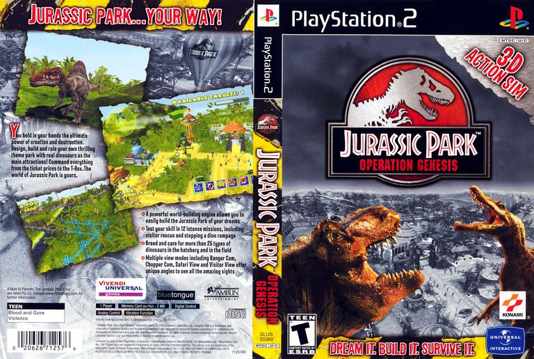 "Jurassic Park: Operation Genesis" Cheats - PS2 - 768 x 516 jpeg 128kB