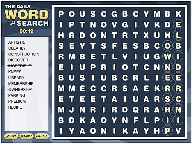 Free Daily Word Search Puzzles