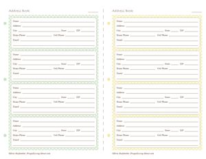 Use These Printable Address Pages in Your Planner