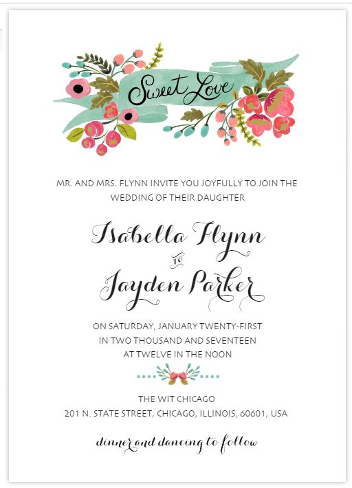 Blank And Plain Wedding Invitation Cards For Editing ...