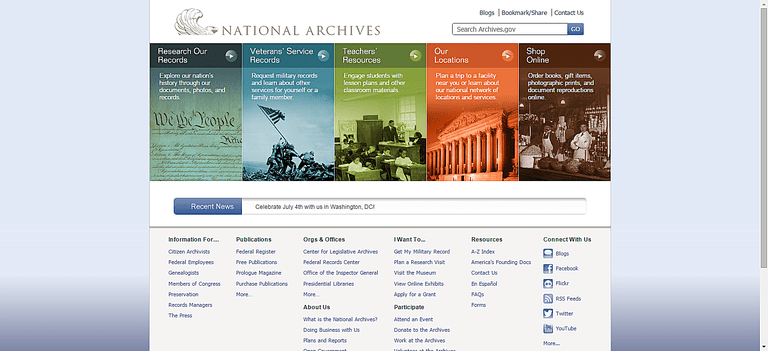United states government website directory