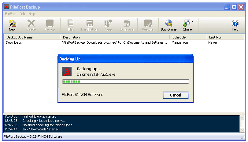 Tape Backup Software Vista