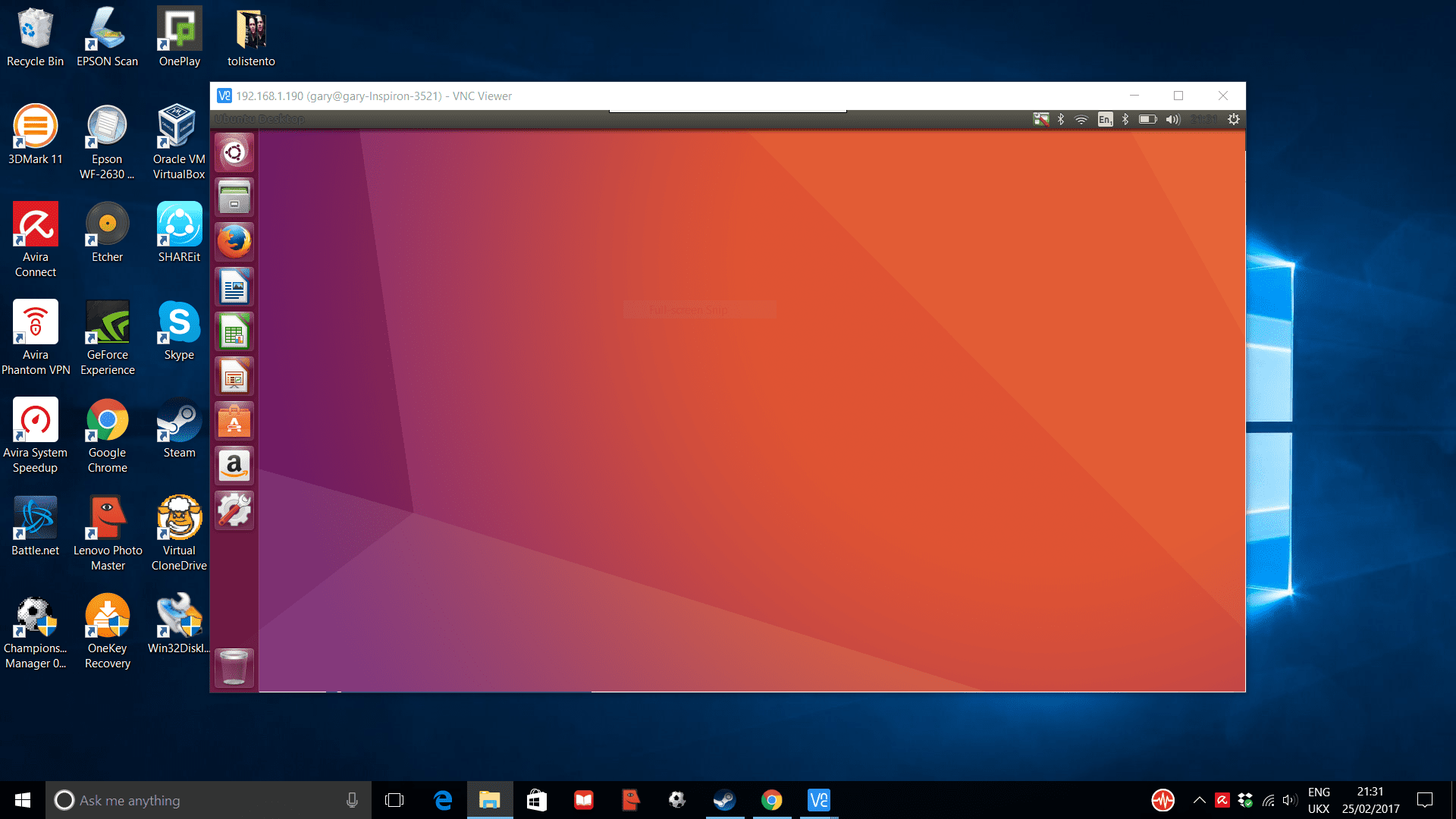 Ubuntu Virtual Image