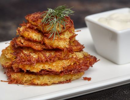 Curried Sweet Potato Latkes Recipe (Pareve)