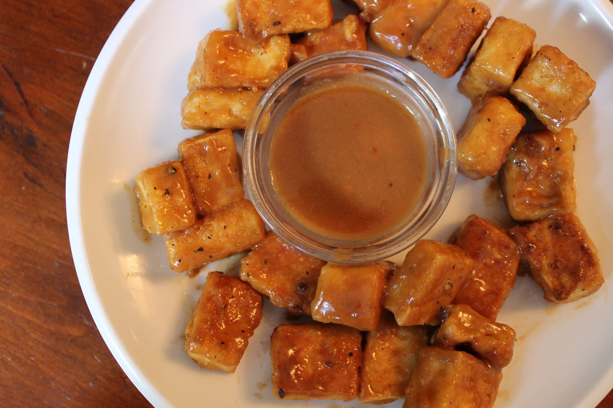 Baked Tofu In Thai Peanut Sauce