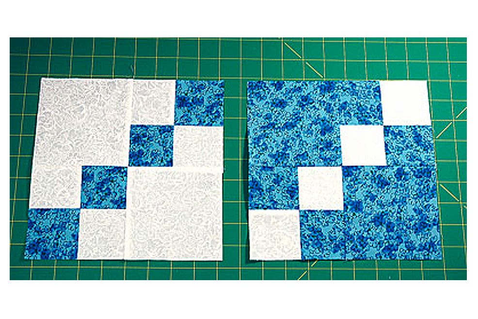 Dual Double Four Patch Quilt Block Pattern