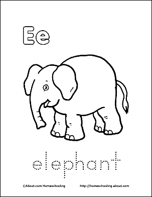 Download Letter E Coloring Book - Free Printable Pages