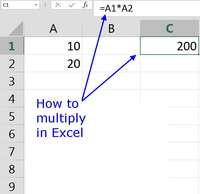 How To Multiply Numbers In Excel