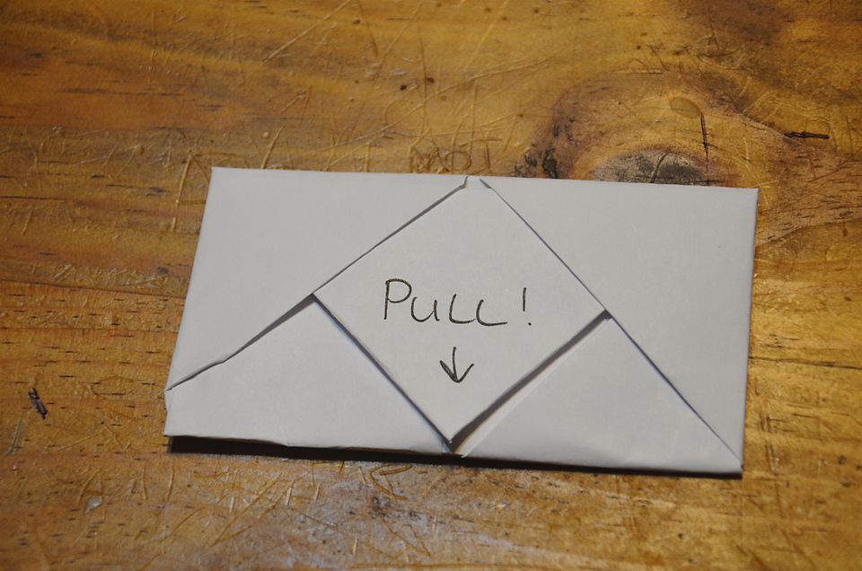 How To Fold A Clever Pull Tab Note With Paper