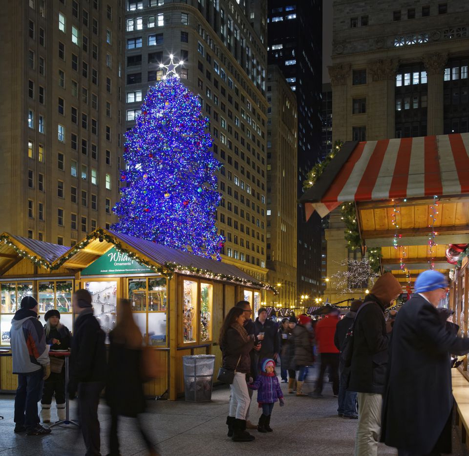 The annual Christkindlmarket Chicago in Daley Plaza.