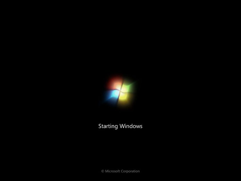 Screenshot of the Windows 7 splash screen