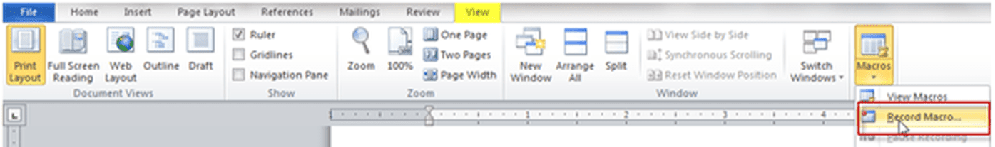 How to Create an Easy Macro in Microsoft Word 2010