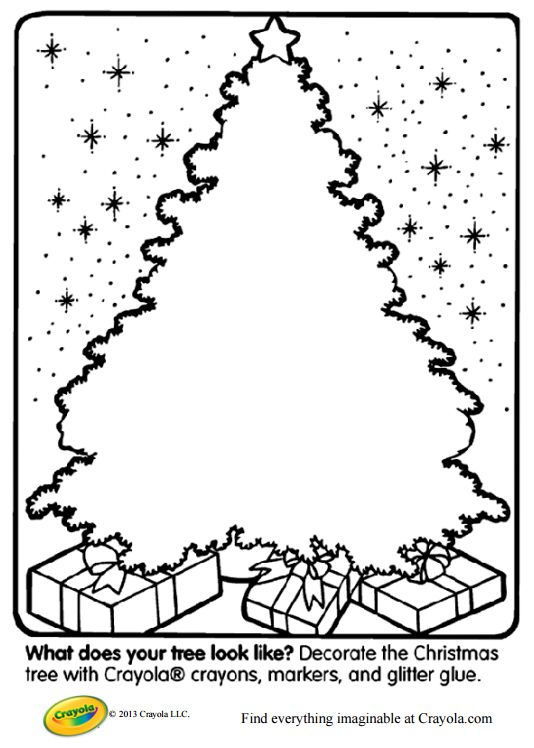 blank christmas tree coloring page