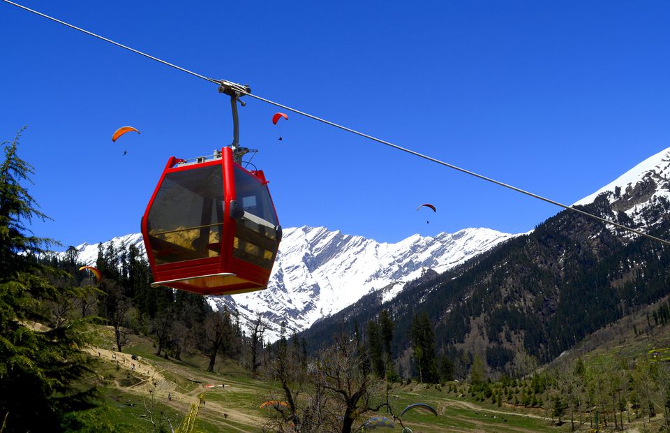 Solang Valley cable car.