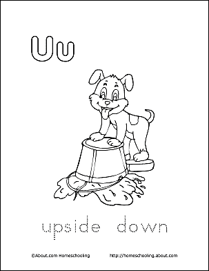 letter u coloring book  free printable pages