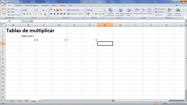 Crea En Excel Tablas De Multiplicar Y Compartelas