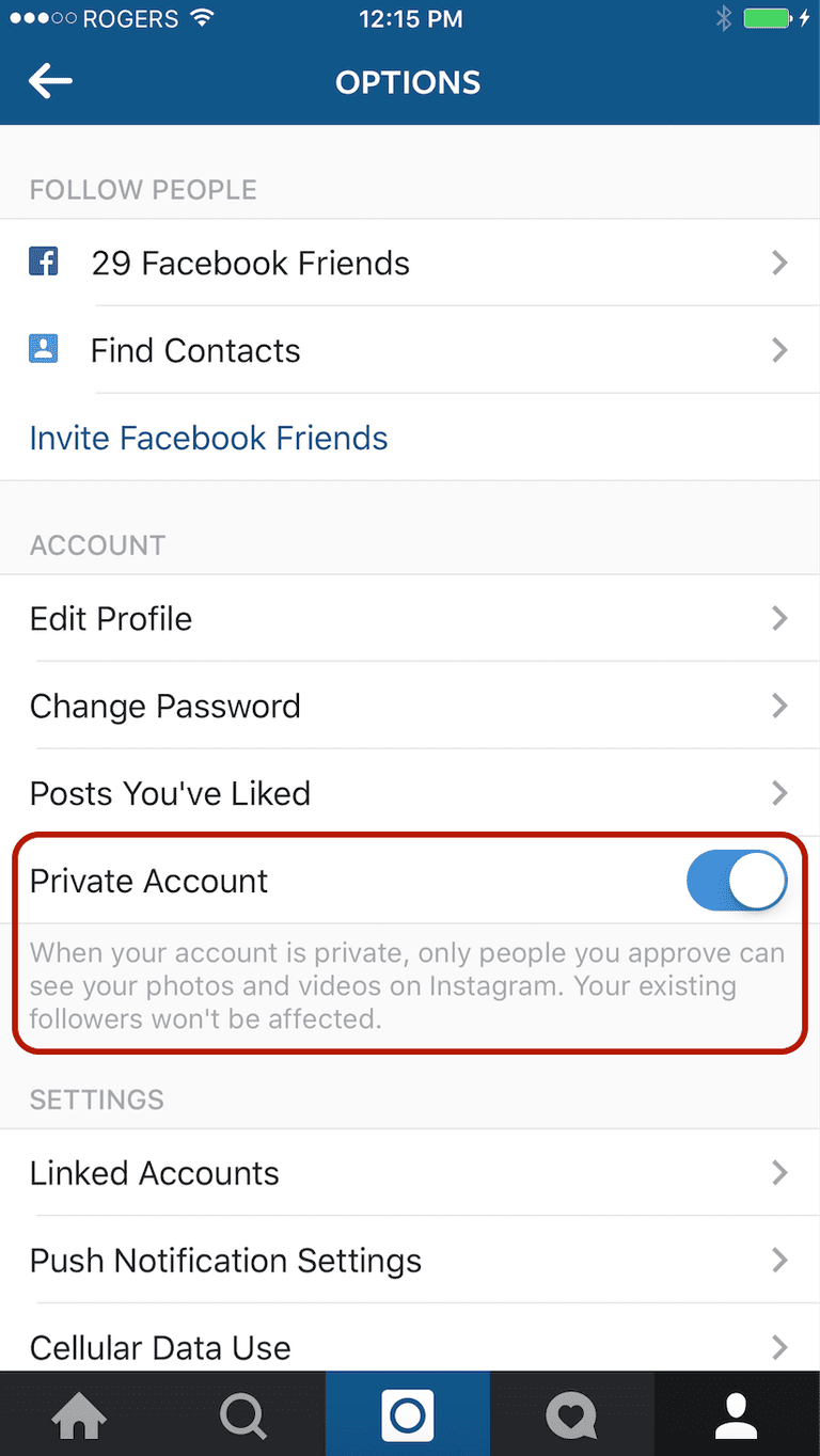 how to make your instagram account public on iphone