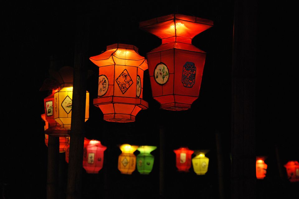 Chinese Lanterns at Montreal Botanical Gardens of Light