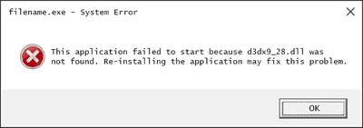 D3dx9 28 dll что за ошибка и как ее исправить