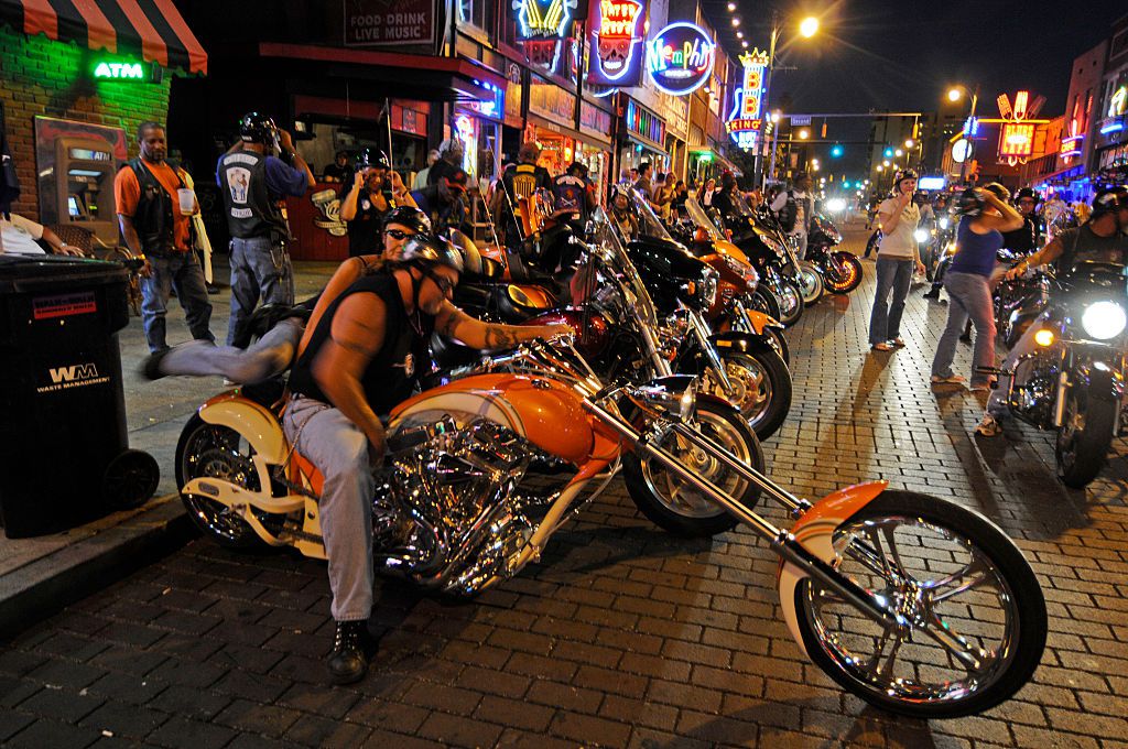 Bike Night on Beale Street in Memphis