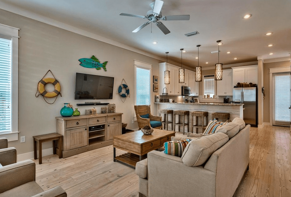 beachy shabby chic living room