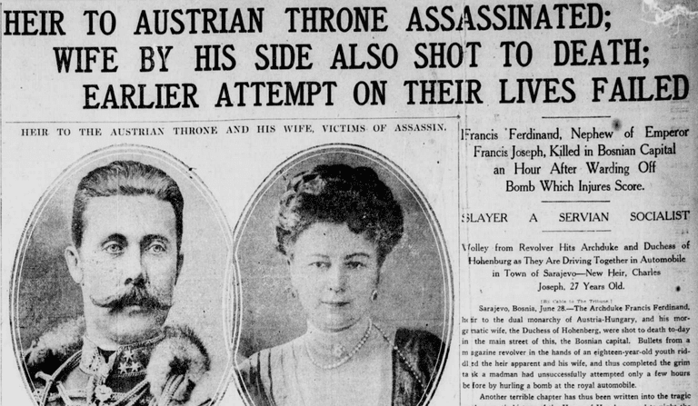 who assassinated franz ferdinand in 1914
