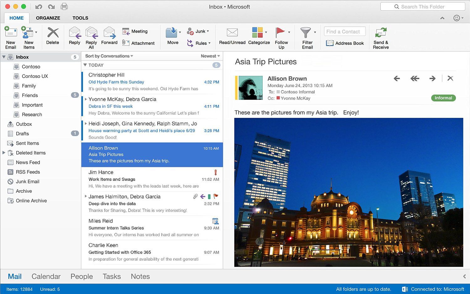 outlook for mac search shortcut