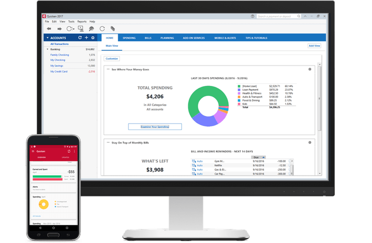 compare quicken 2017 home and business software