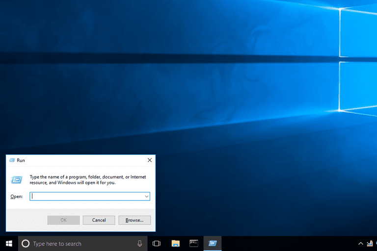 where is the run box for windows 10
