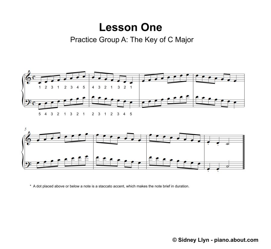 Printable Piano Lesson Book