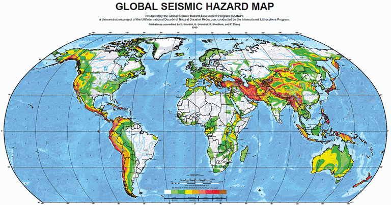 Major Earthquake Zones on Each Continent