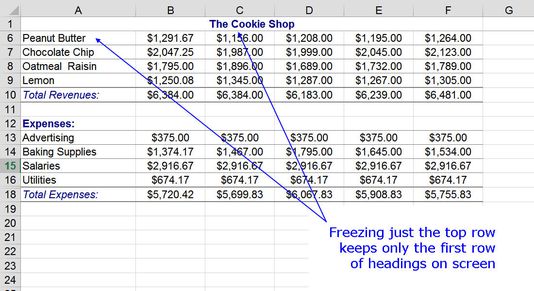 freeze multiple panes in excel 2010