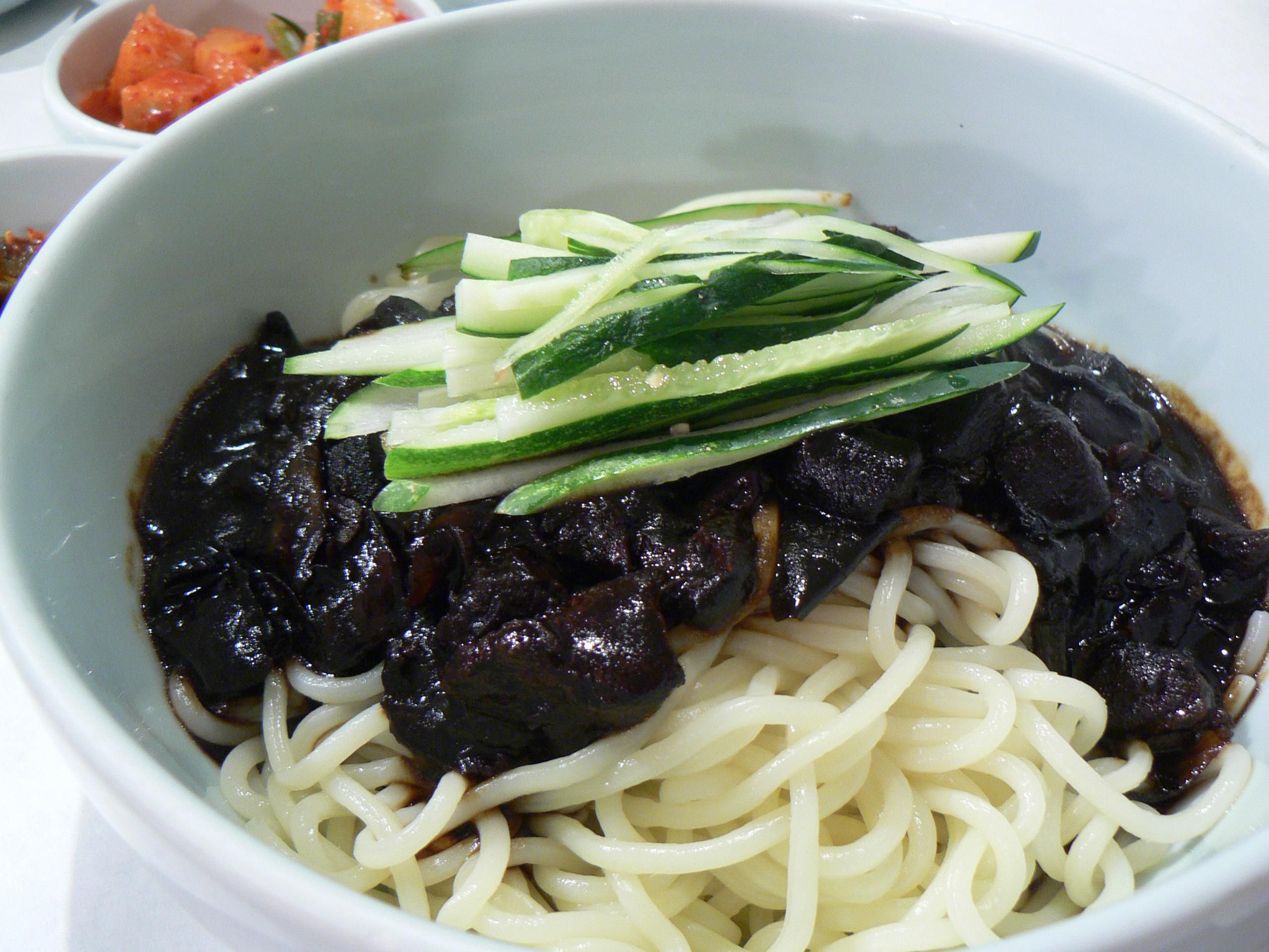 korean spicy black bean noodles